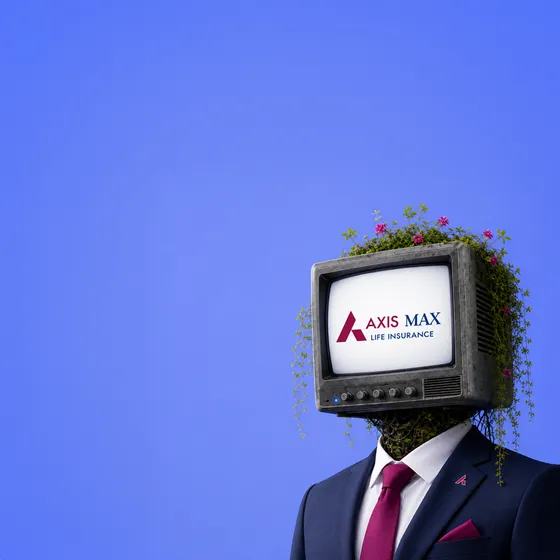 Axis Max Life — An enterprise client. A Whilter.AI client as a CRT-headed Signal Person.