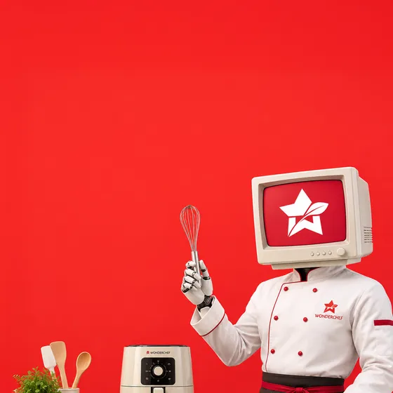 Wonderchef — An 8× ROAS turnaround. A Whilter.AI client as a CRT-headed Signal Person.