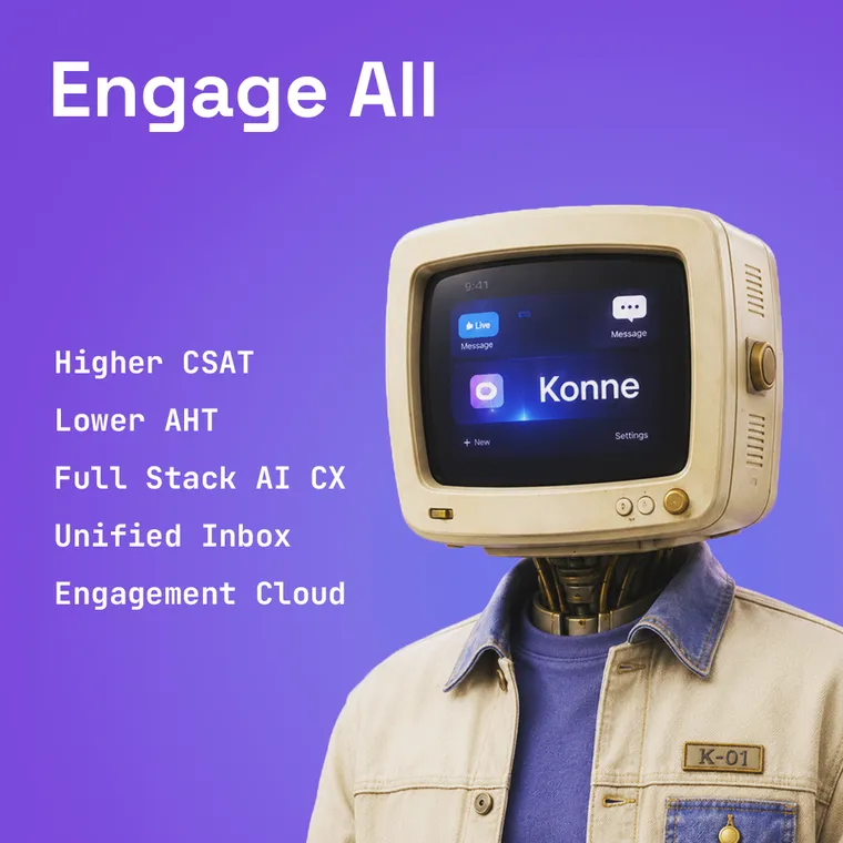 Konne CX, the nurturing engine — a CRT-headed conversation operator